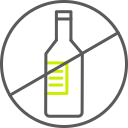 sin alcohol icon