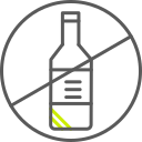 sin alcohol icon