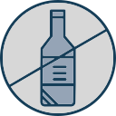 sin alcohol icon