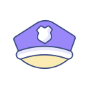 sombrero de policía icon