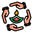 lámpara de diwali icon