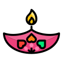 lámpara de diwali icon