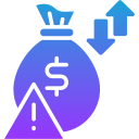 riesgo financiero icon