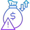 riesgo financiero icon