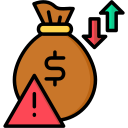 riesgo financiero icon