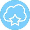 estrella de la nube icon