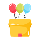 cesta de globos icon