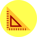 regla triangular icon