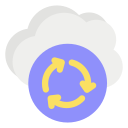 papelera de reciclaje en la nube icon