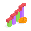 crecimiento financiero icon