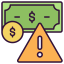 riesgo financiero icon