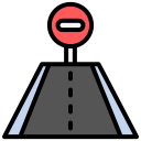 carril cerrado icon