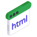 sitio web en formato html icon