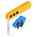 transferencia de datos en la nube icon