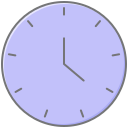 escritorio con reloj icon