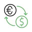 dólar a euro icon