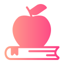 manzana con libro icon