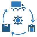 gestión de la cadena de suministro icon