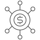 signos de dólar icon