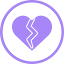 Broken heart icon