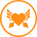Heart wings icon