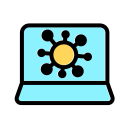 virus de computadora portátil icon