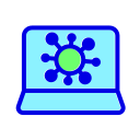 virus de computadora portátil icon