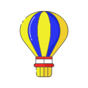 Hot air balloon icon