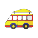 Travel bus icon