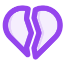 Broken heart icon