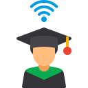 Online graduation icon