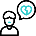 Broken heart icon