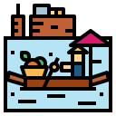 Mercado flotante icon