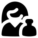 Woman scientist free interface icon