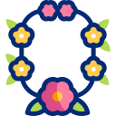 Flower garland icon