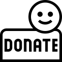 Кнопка пожертвовать free interface icon