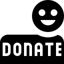 Кнопка пожертвовать free interface icon