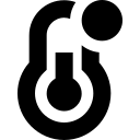 Уведомление термометра free interface icon