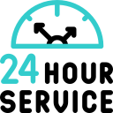 24 hour service animated icon