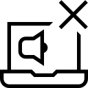 Laptop mute free interface icon