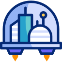 Flying city icon