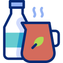 Milk and tea icon