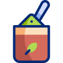 Matcha powder bowl icon