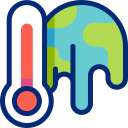 Global warming icon