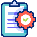 Clipboard gear icon