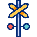 Railway crossing icon