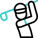 Golfer animated icon