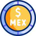 Mexican peso animated icon