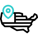 United states map icon