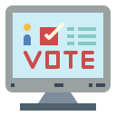 Online voting icon